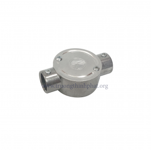 Hộp nối ống thép luồn dây trơn 2 ngả thẳng